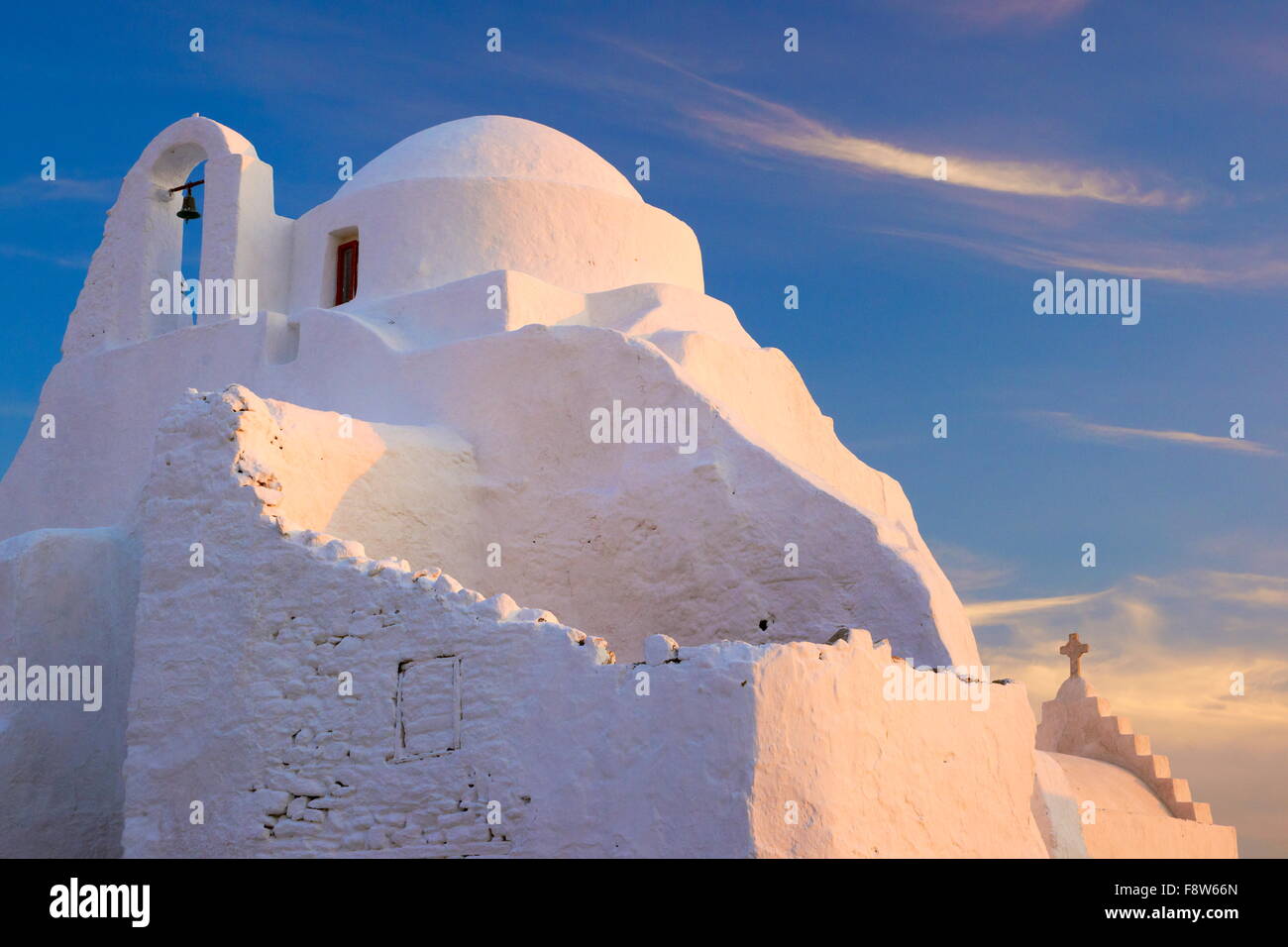 Greco Ortodossa chiesa, Mykonos, Chora - Mykonos Island, Grecia Foto Stock