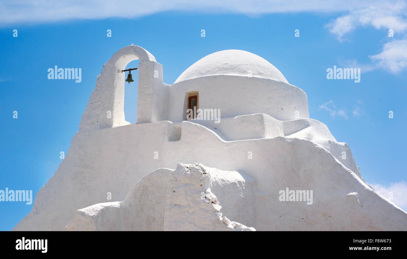 Greco Ortodossa chiesa, Mykonos, Chora - Mykonos Island, Grecia Foto Stock