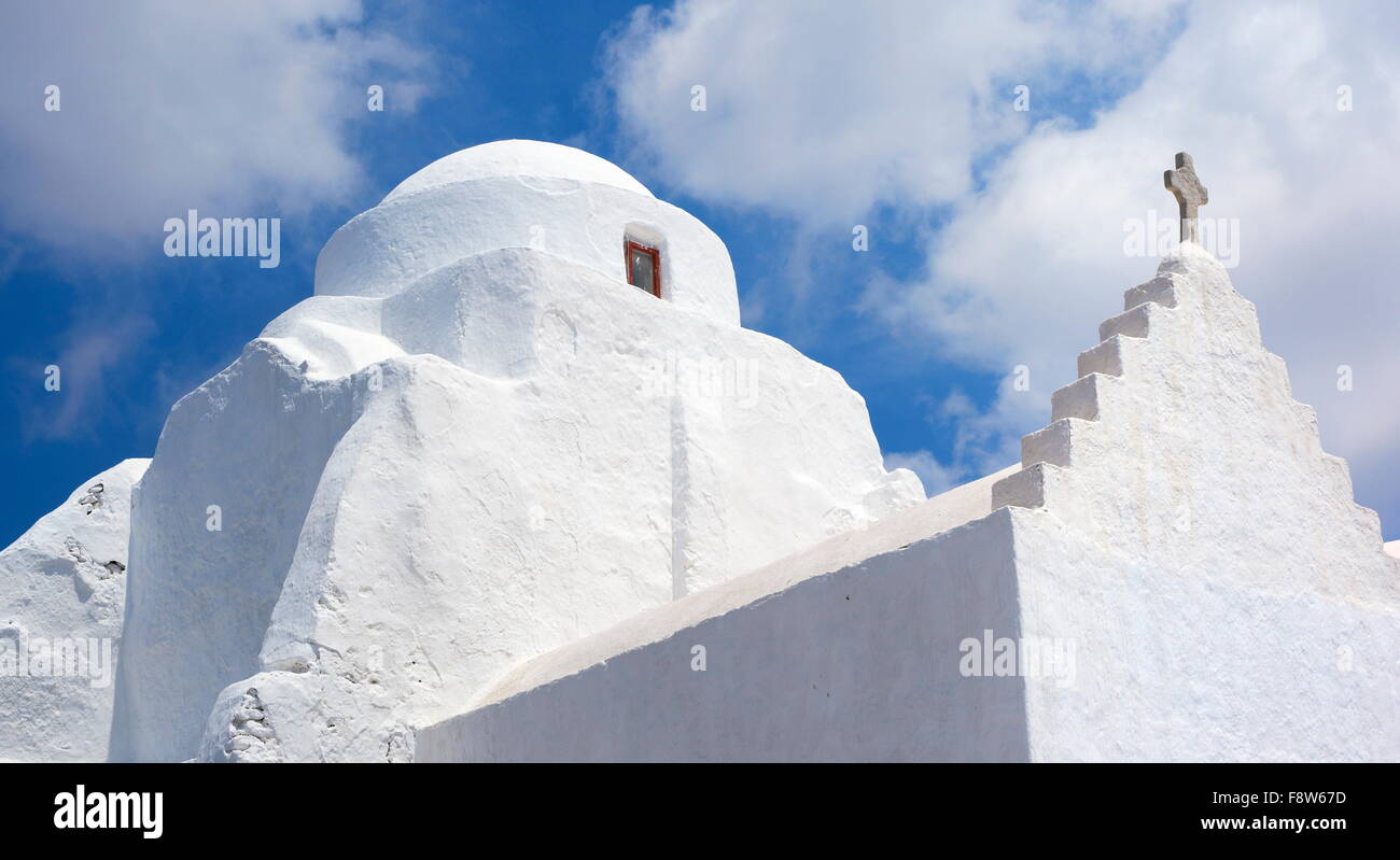 Greco Ortodossa chiesa, Mykonos, Chora - Mykonos Island, Grecia Foto Stock