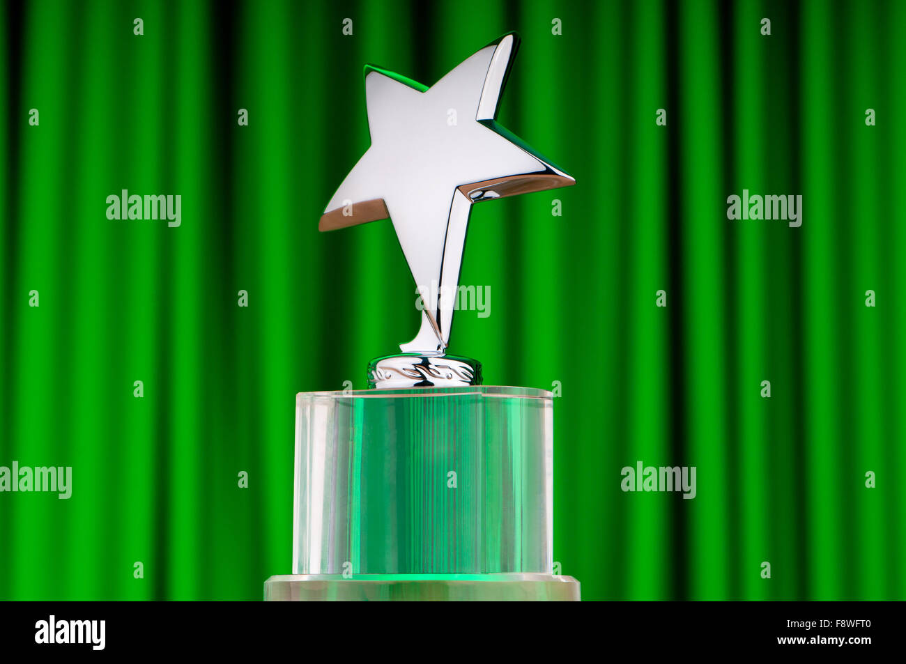 Star Award contro lo sfondo a tendina Foto Stock