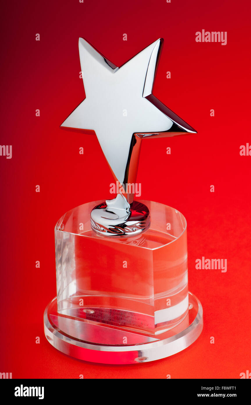 Star Award contro lo sfondo a tendina Foto Stock