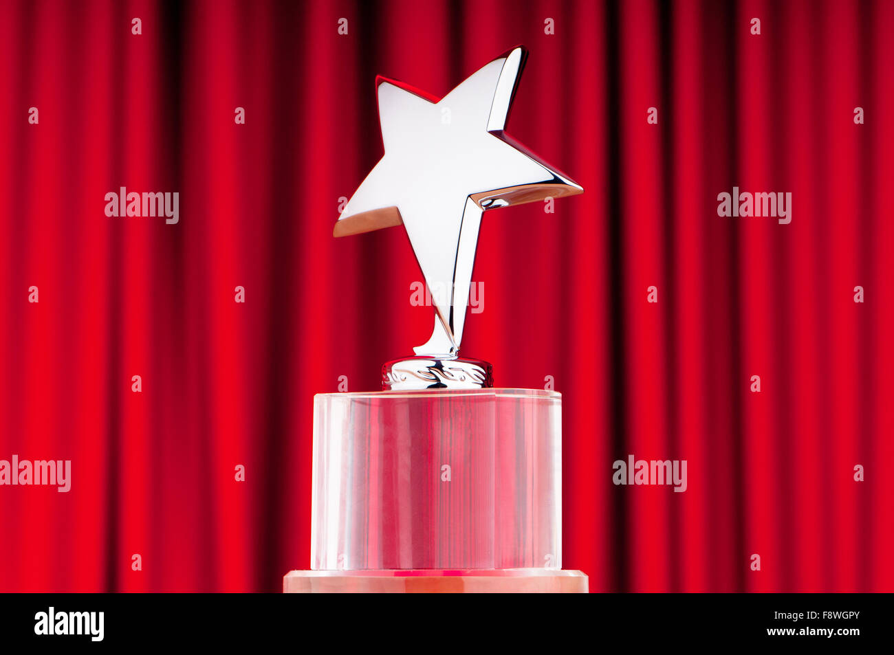 Star Award contro lo sfondo a tendina Foto Stock