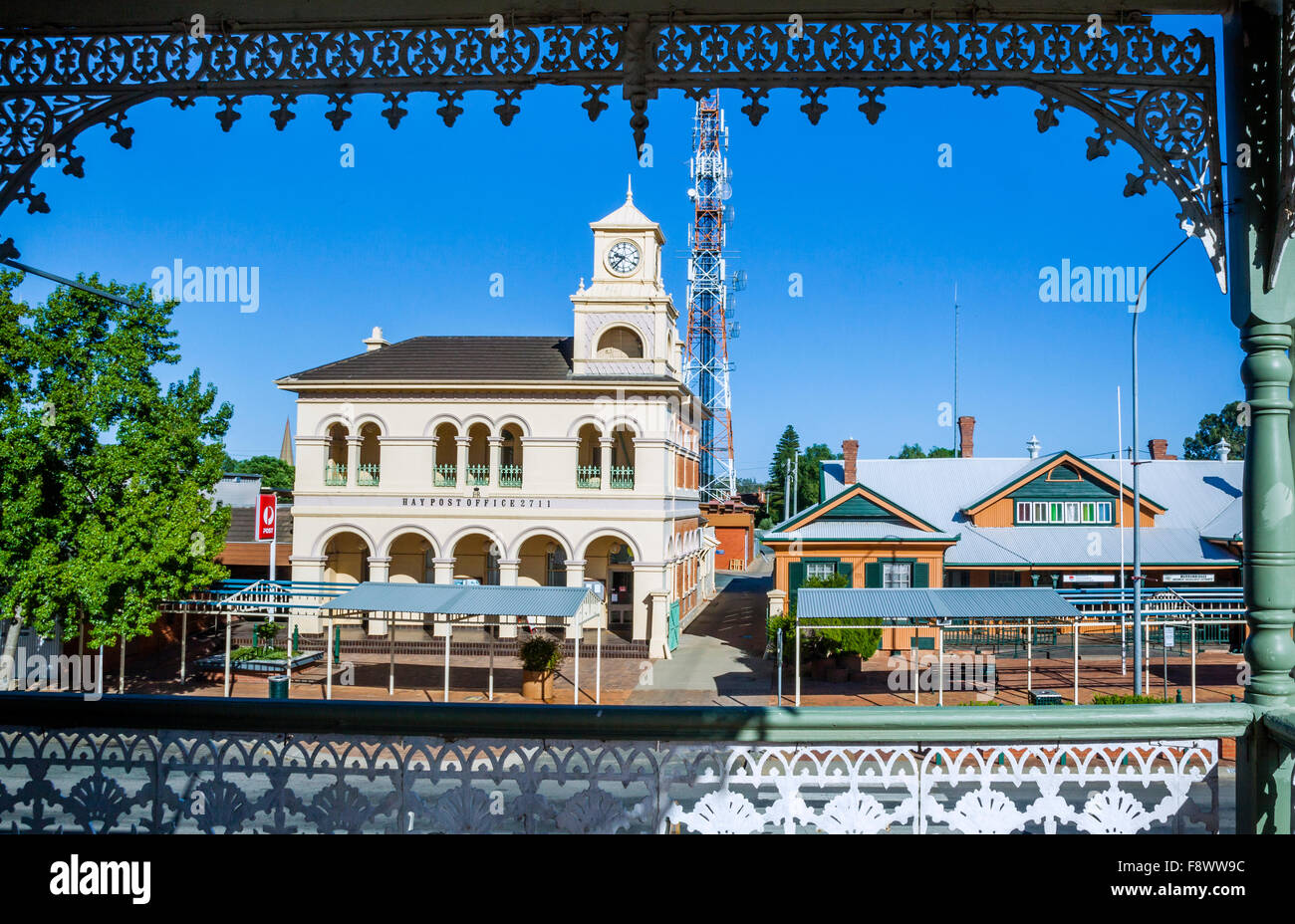 Australia, Nuovo Galles del Sud, fieno, western Riverina, vista di fieno Post office in Lachlan Street Foto Stock