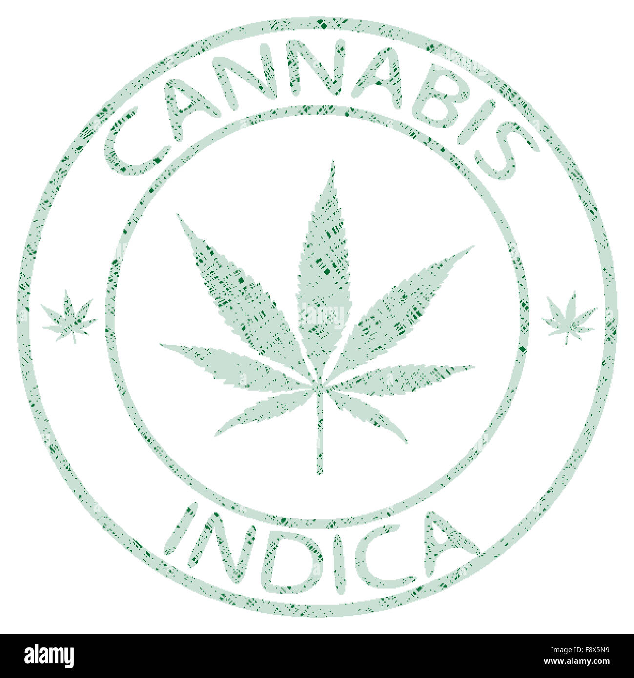 Cannabis indica il timbro Foto Stock