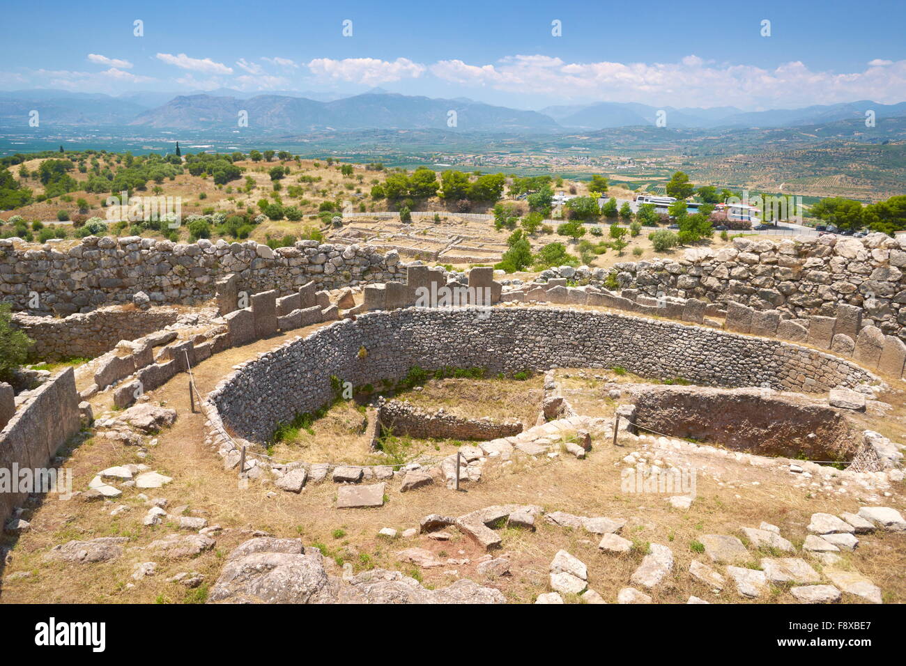 Antica città di Micene, Peloponneso, Grecia Foto Stock