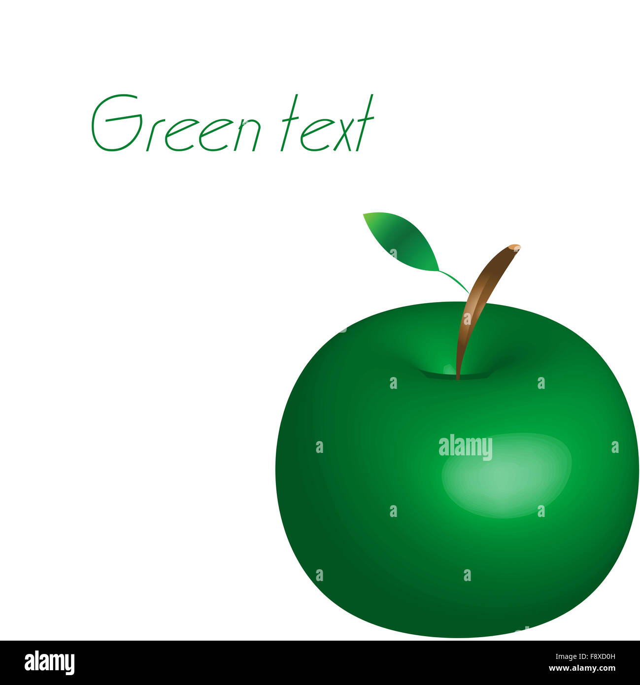 testo verde Foto Stock