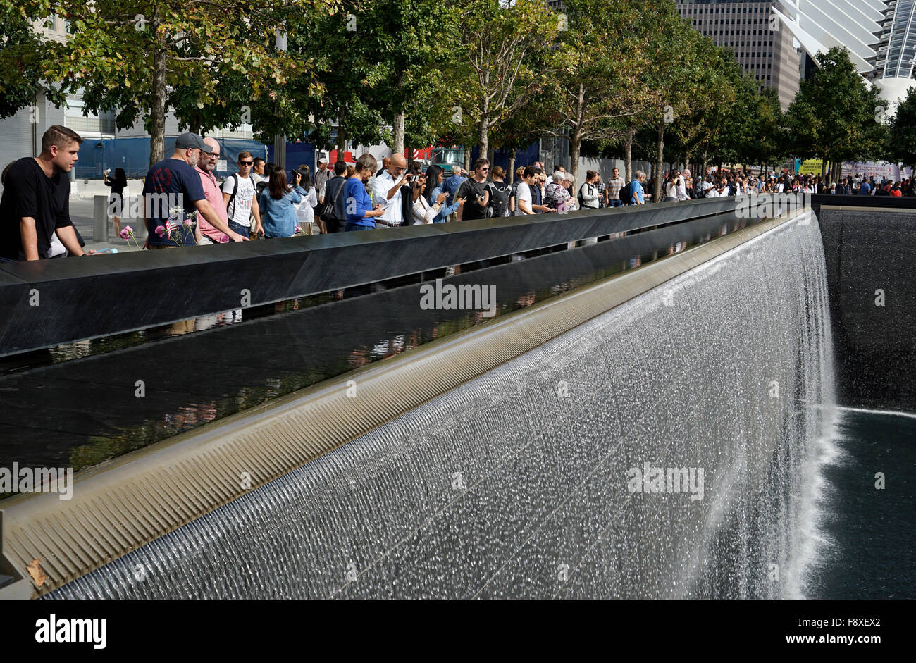 National September 11 Memorial. La parte inferiore di Manhattan, New York City, Stati Uniti d'America Foto Stock