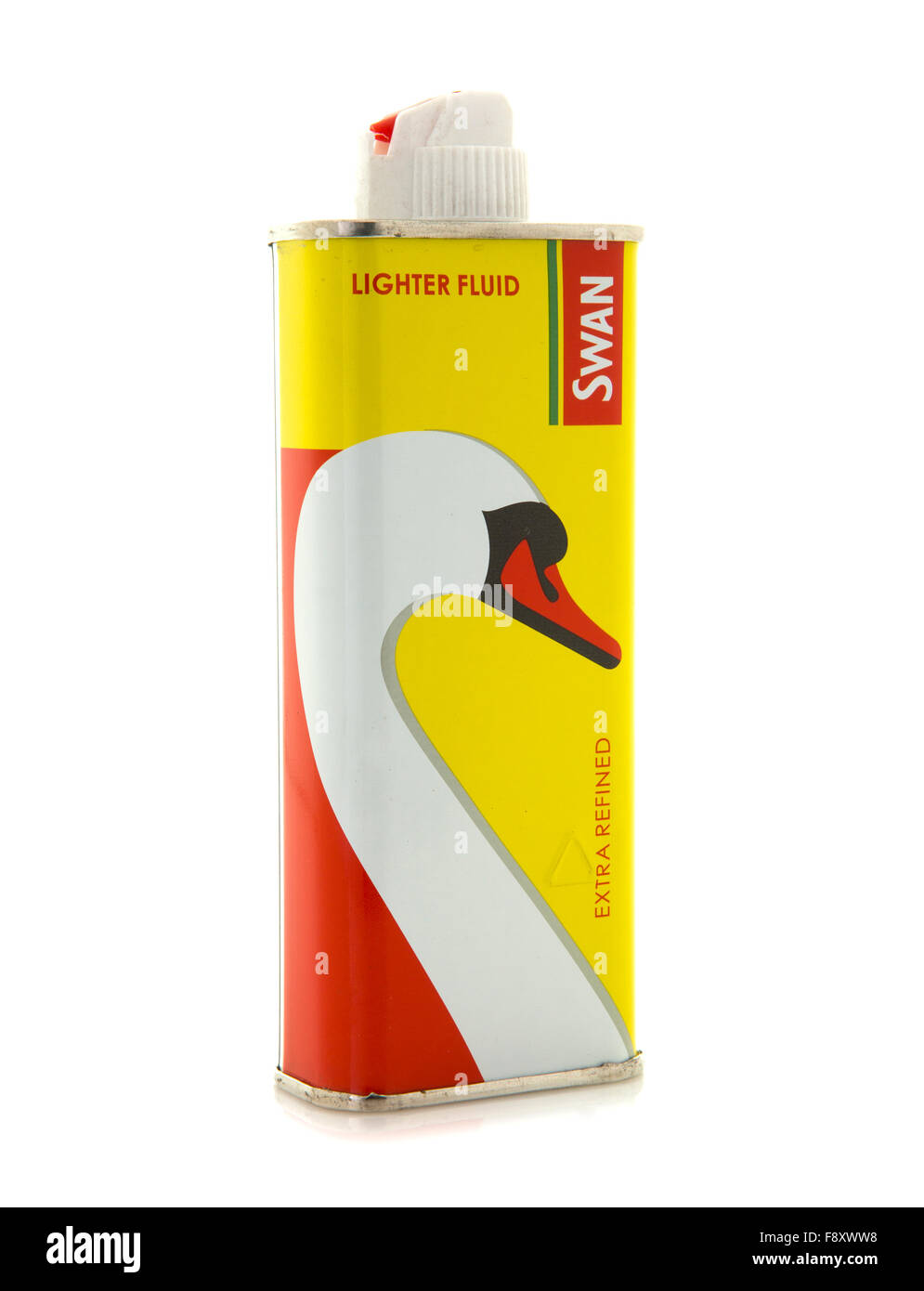 Possibile di Swan extra leggero raffinato di fluido su di uno sfondo bianco Foto Stock