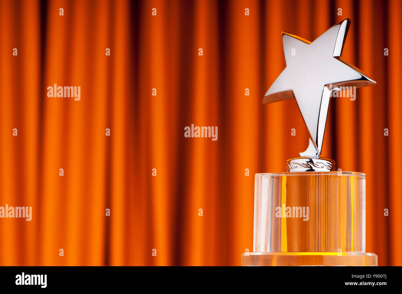 Star Award contro lo sfondo a tendina Foto Stock