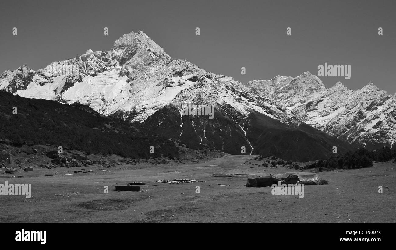 Avventurosa pista Syangboche airport Foto Stock