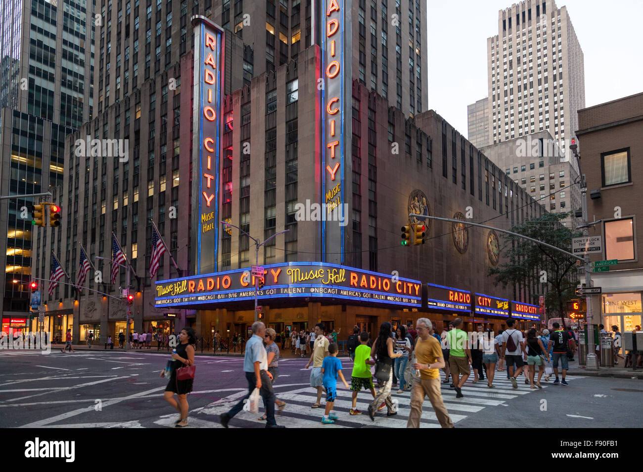 Radio City Music Hall, Midtown Manhattan, a New York City, Stati Uniti d'America Foto Stock