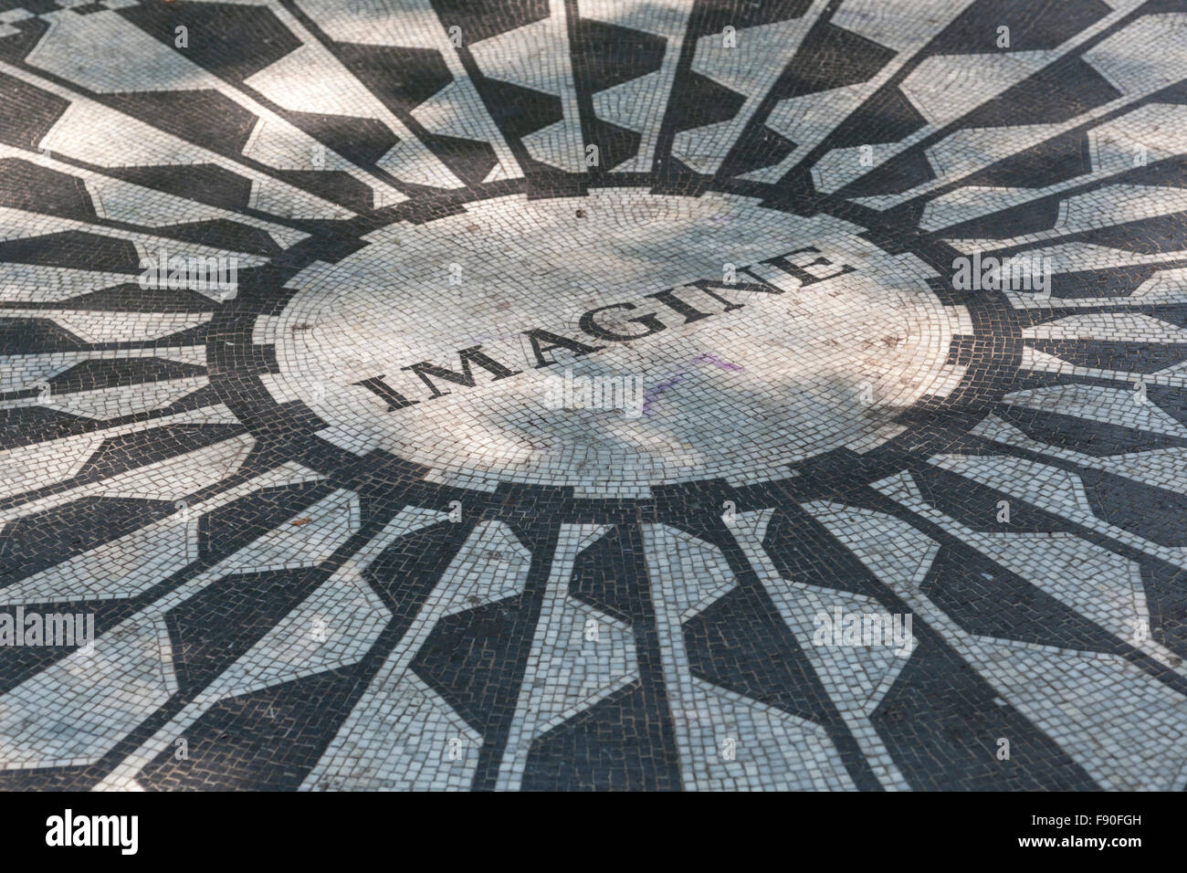 John Lennon immagina memorial, nel Central Park di New York, Stati Uniti d'America Foto Stock