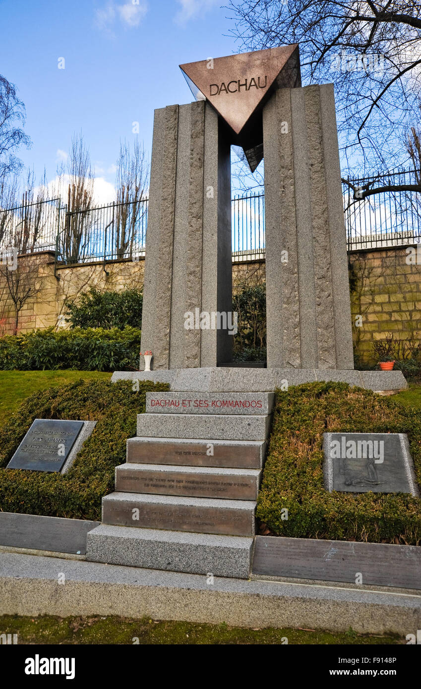 Dachau Memorial a Pere Lachaise Foto Stock