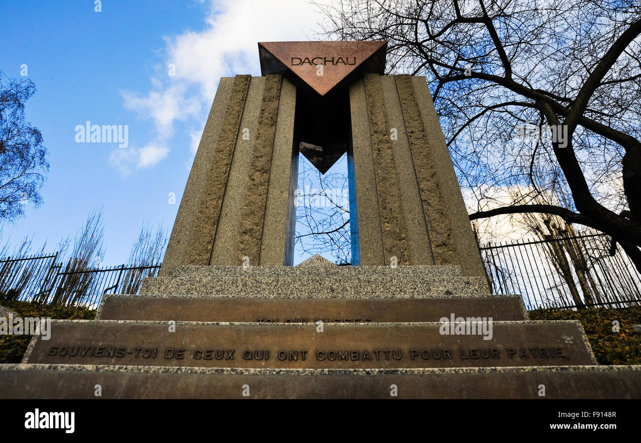 Dachau Memorial a Pere Lachaise Foto Stock