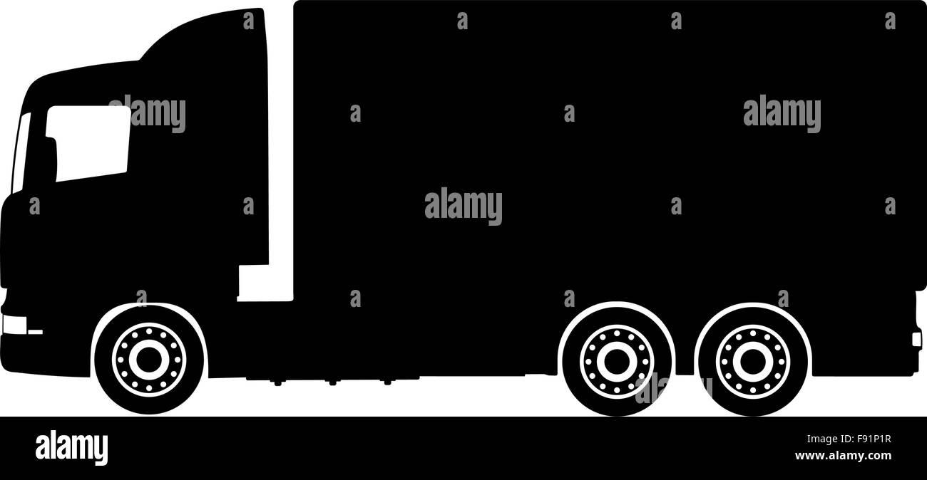 Silhouette nera su un carrello. Illustrazione Vettoriale. Illustrazione Vettoriale
