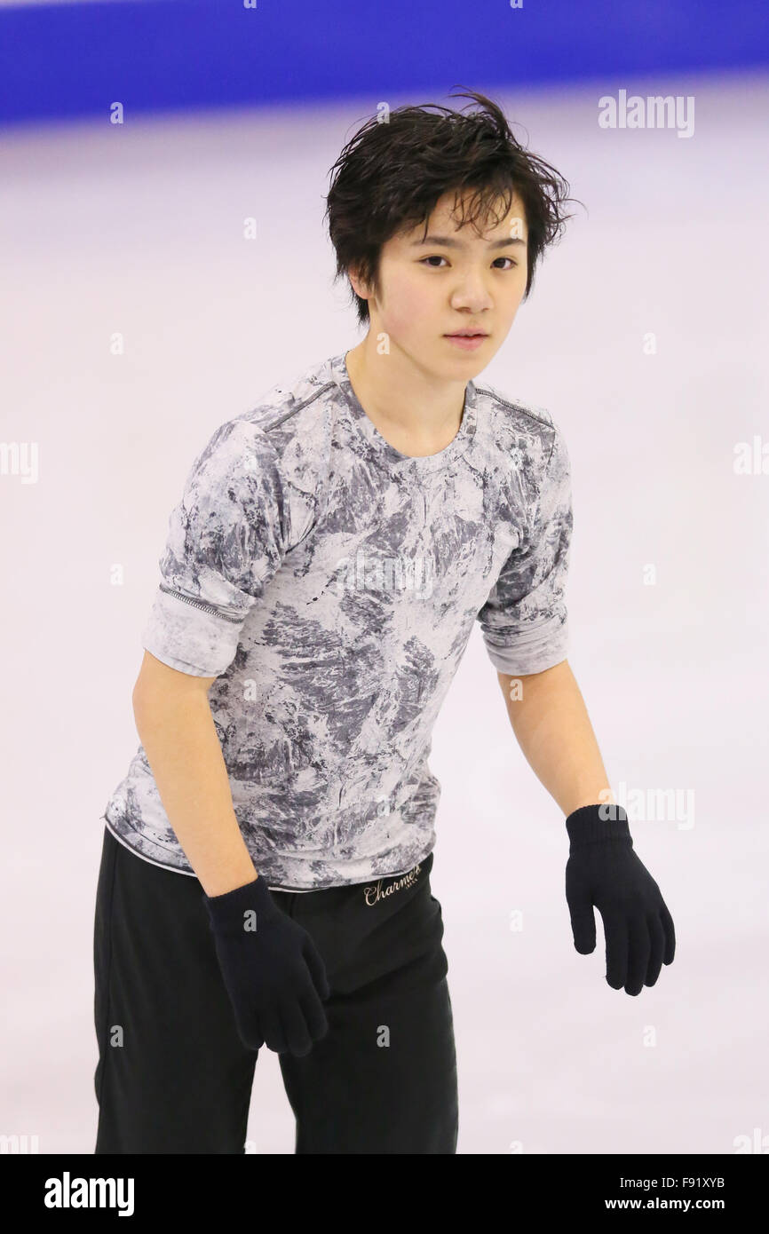 Shoma Onu (JPN), dicembre 11, 2015 - Pattinaggio di Figura : ISU Grand Prix di Pattinaggio di Figura 2015/2016 finale uomini in pratica al Centro Congressi Internazionale di Barcellona, Barcellona, Spagna. (Foto di YUTAKA/AFLO SPORT) Foto Stock