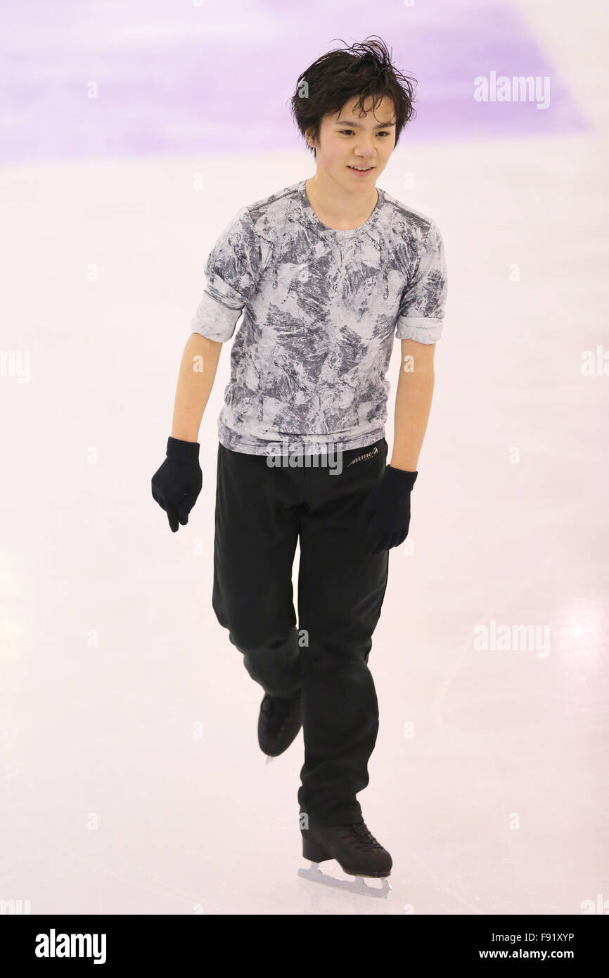 Shoma Onu (JPN), dicembre 11, 2015 - Pattinaggio di Figura : ISU Grand Prix di Pattinaggio di Figura 2015/2016 finale uomini in pratica al Centro Congressi Internazionale di Barcellona, Barcellona, Spagna. (Foto di YUTAKA/AFLO SPORT) Foto Stock