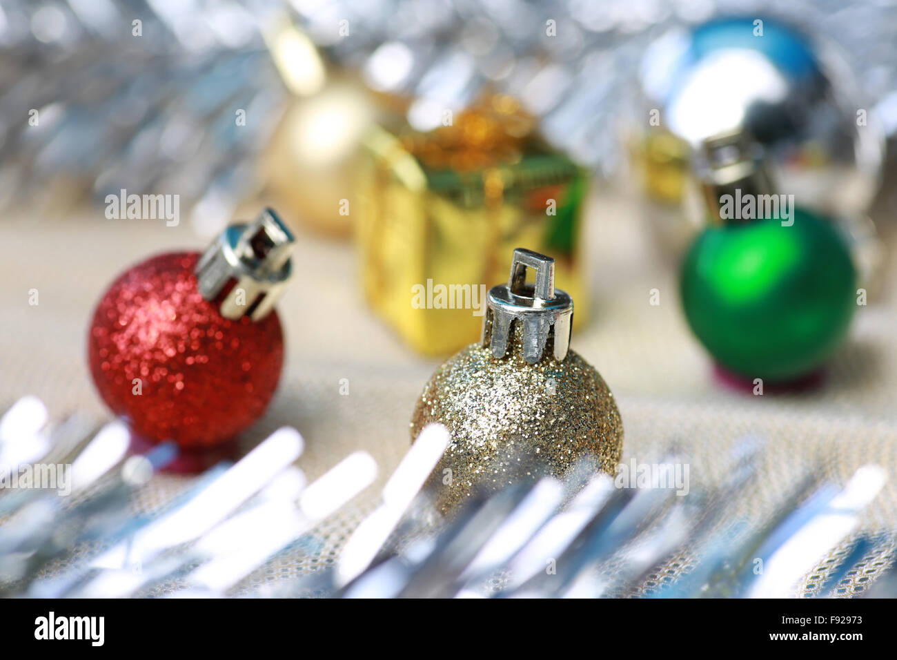 Decorazioni di Natale - Luci Bokeh decorazione sfocati Foto Stock