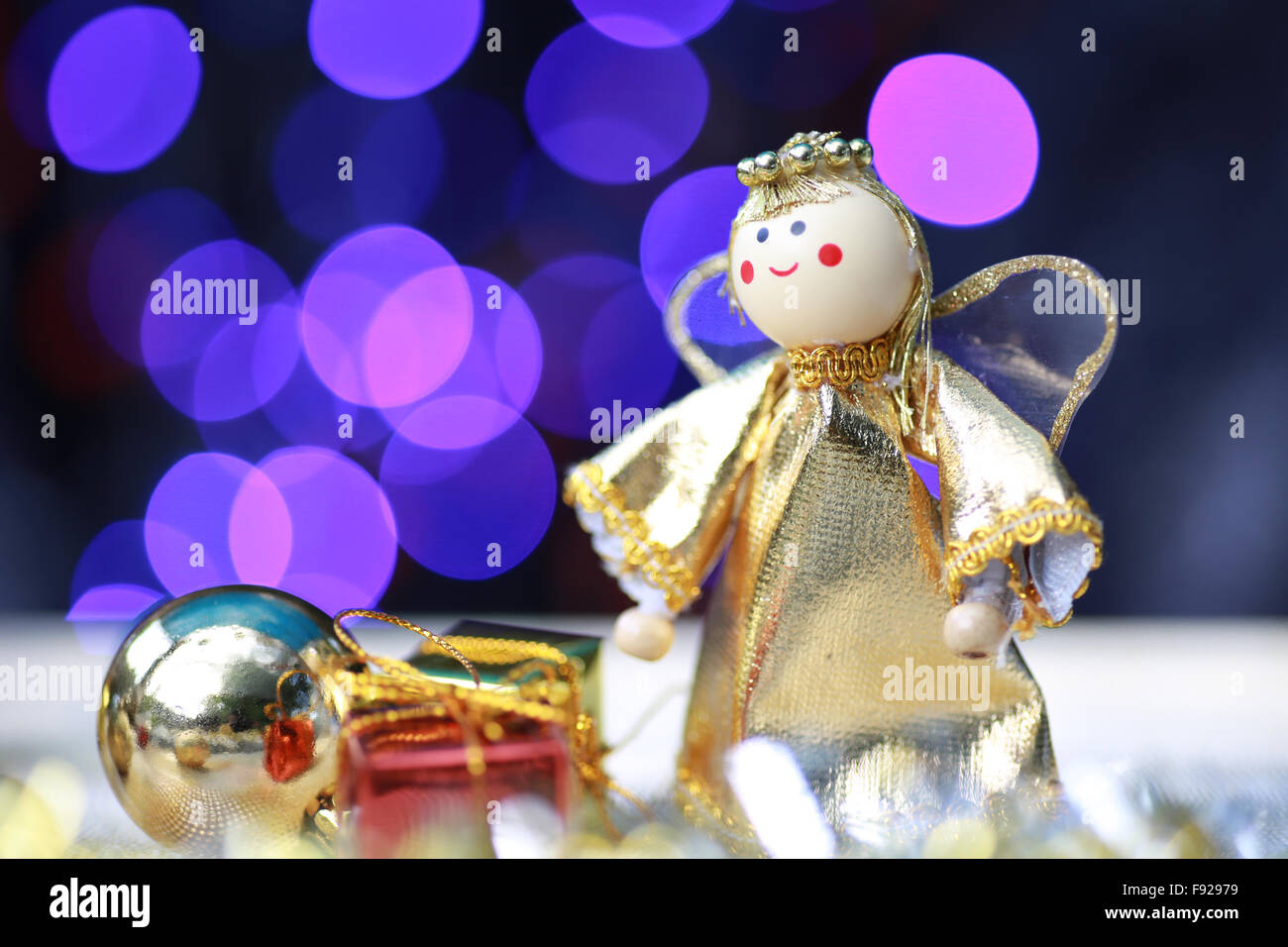 Decorazioni di Natale - Luci Bokeh decorazione sfocati Foto Stock