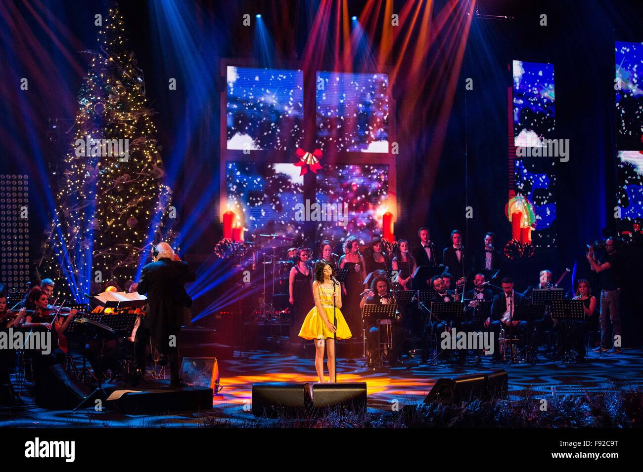 Roma - Concerto di Natale in Auditorium Conciliazione, con molti cantante internazionale Foto Stock