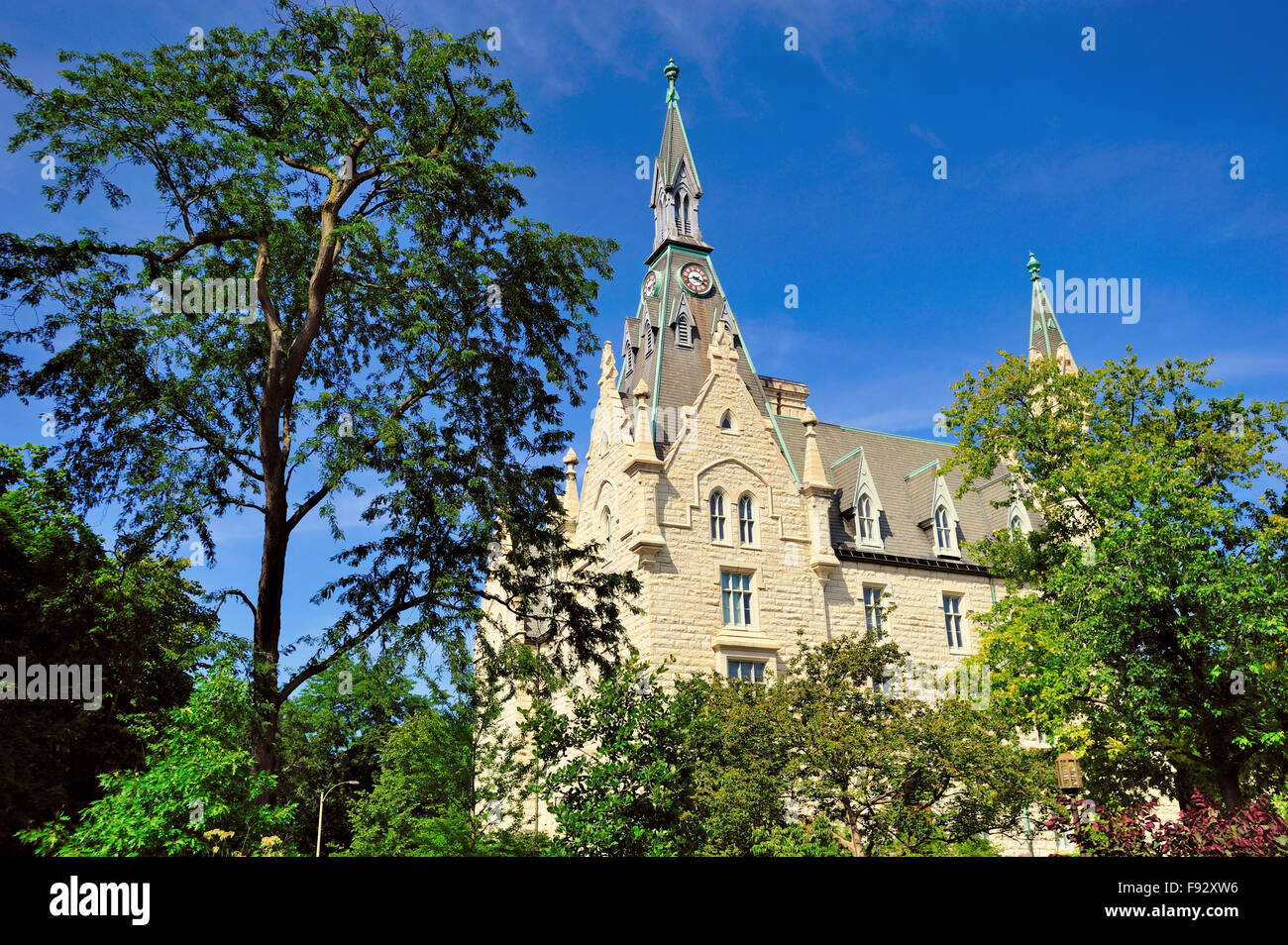 Università Hall nel campus della Northwestern University di Chicago sobborgo di Evanston, Illinois, Stati Uniti d'America. Foto Stock