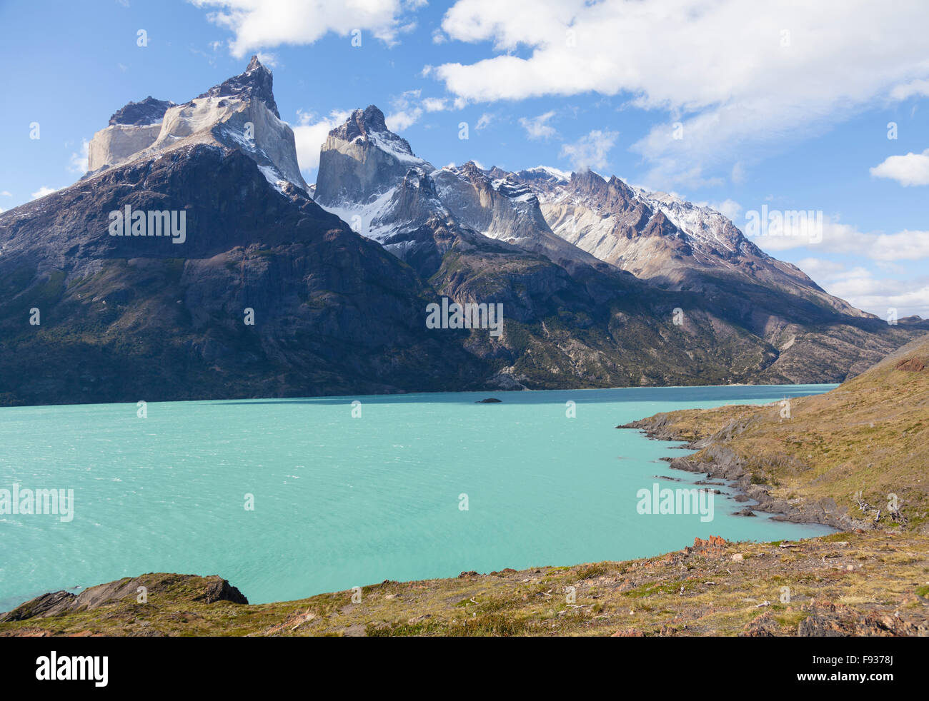 Cuernos del Paine, Patagonia, Cile Foto Stock