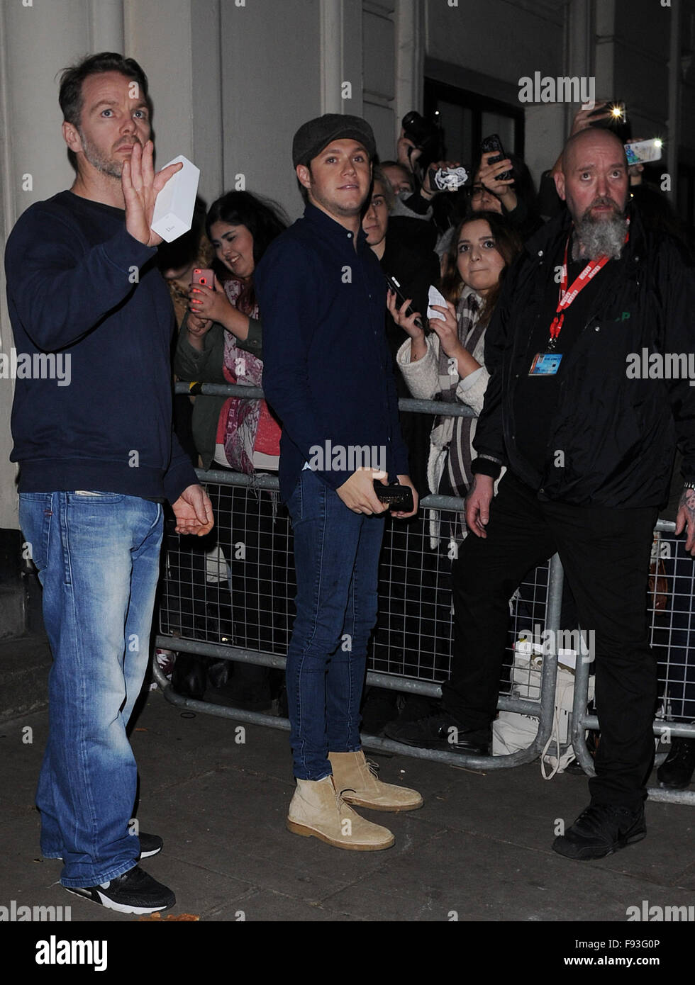 Un senso lasciare maida vale studios con: niall horan dove: Londra, Regno Unito quando: 12 Nov 2015 Foto Stock