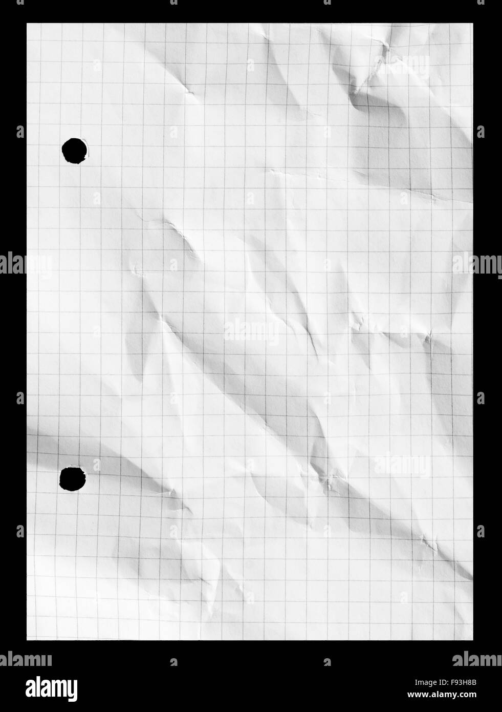 Grafico notebook griglia carta quadrettata con spazio di copia Foto Stock