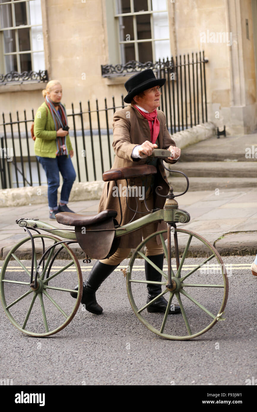 Caratteri su teh Jane Austen sfilata in bagno, Settembre 2014 Foto Stock