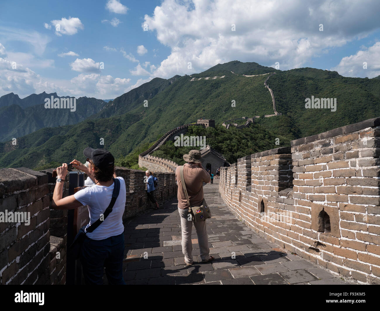 Grande Muraglia a Mutianyu, Cina, Asia, patrimonio mondiale Foto Stock