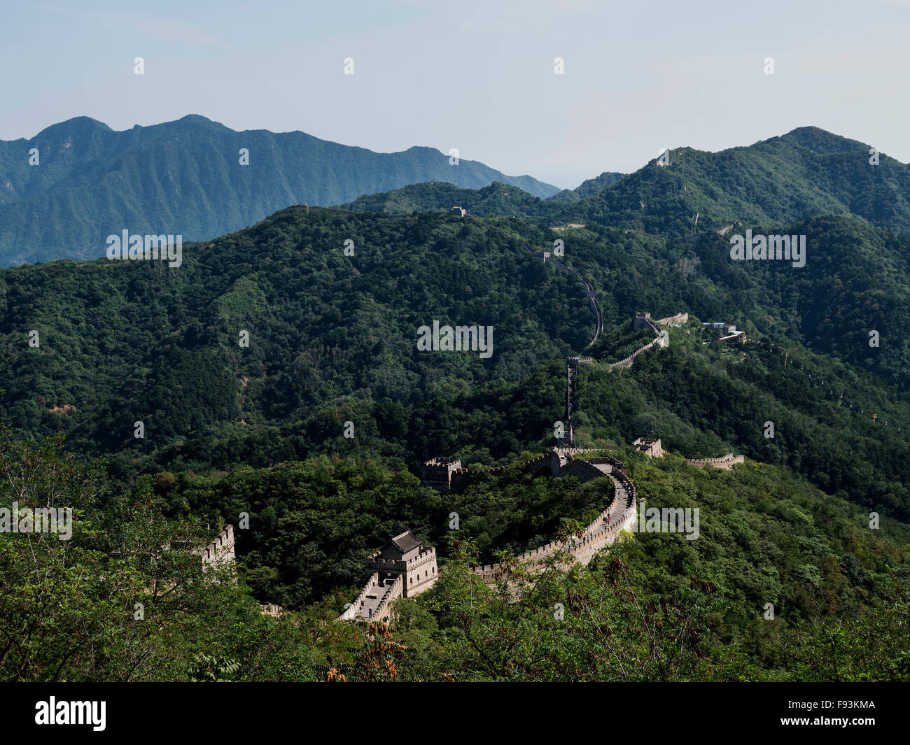 Grande Muraglia a Mutianyu, Cina, Asia, patrimonio mondiale Foto Stock