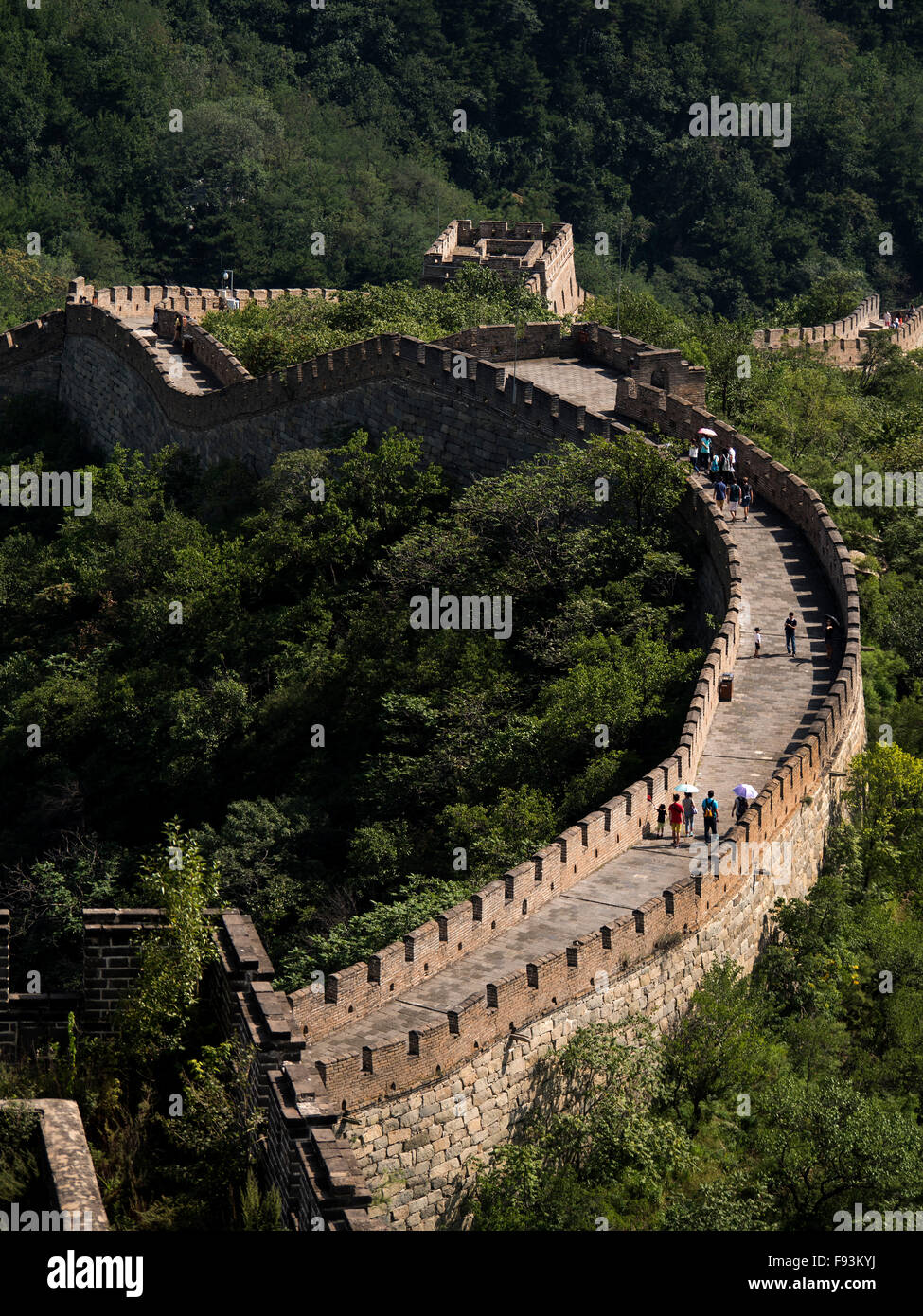 Grande Muraglia a Mutianyu, Cina, Asia, patrimonio mondiale Foto Stock