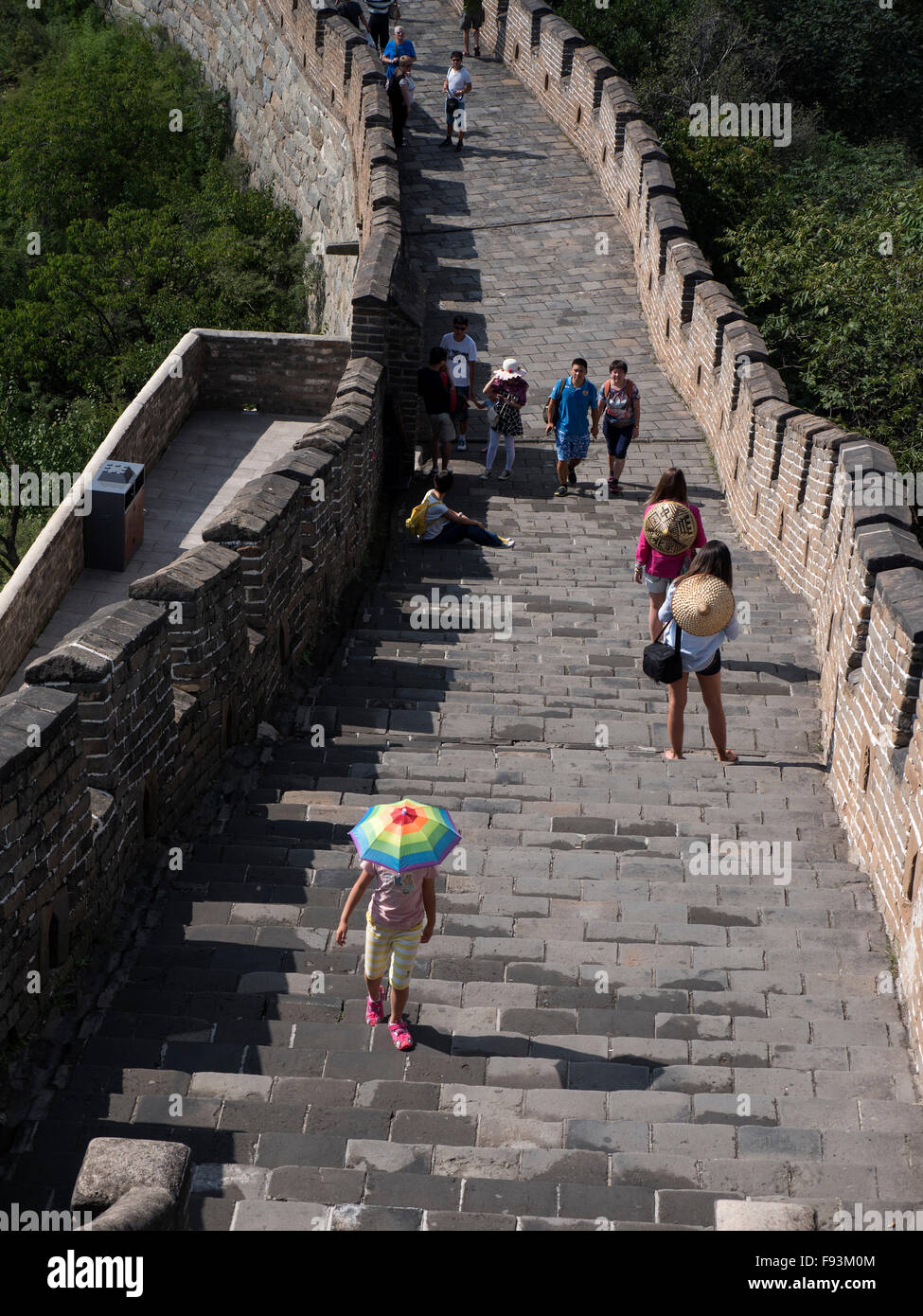 Grande Muraglia a Mutianyu, Cina, Asia, patrimonio mondiale Foto Stock