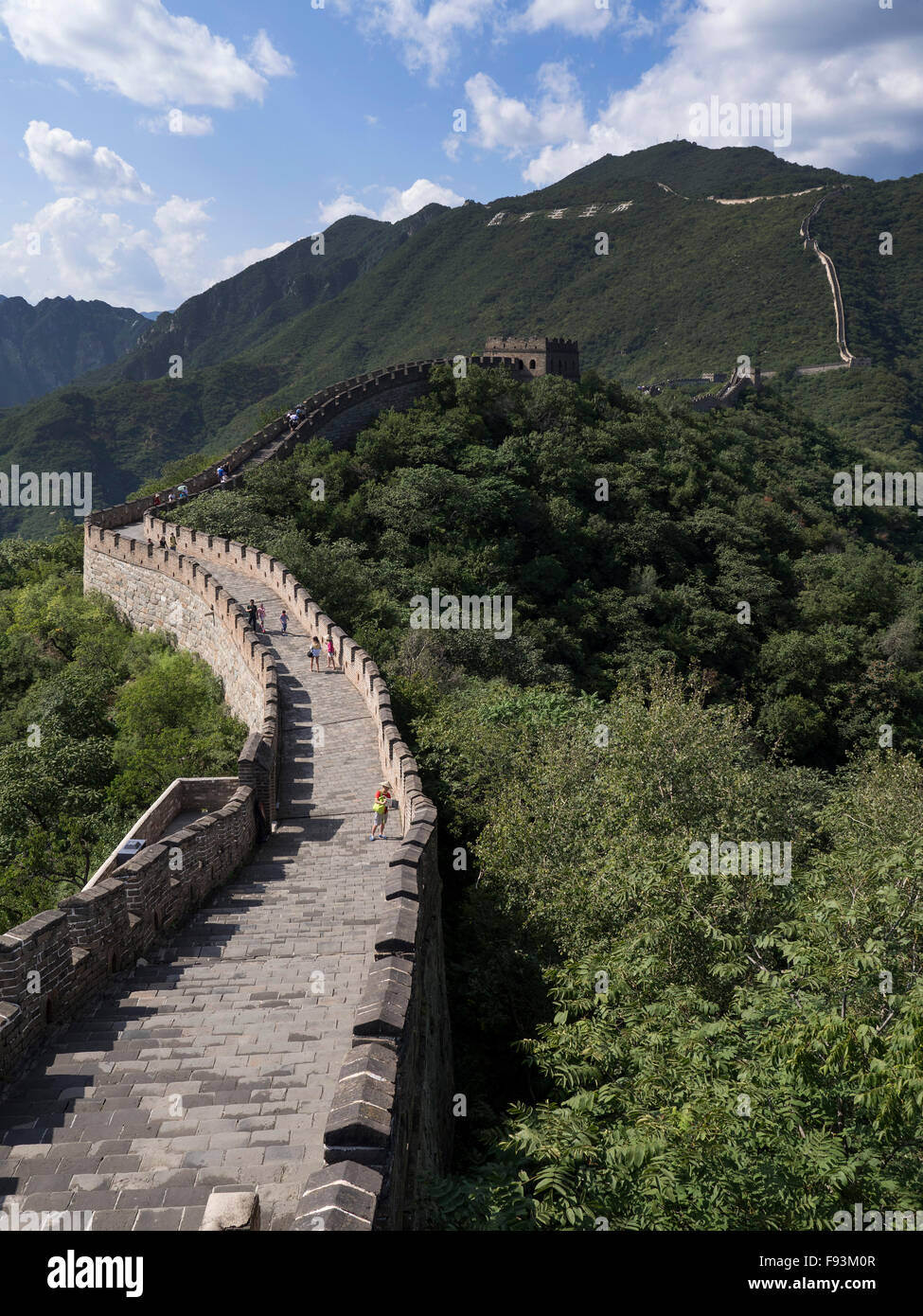 Grande Muraglia a Mutianyu, Cina, Asia, patrimonio mondiale Foto Stock