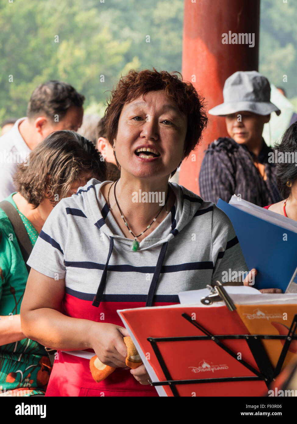 La musica classica nel tempio del cielo park, Pechino, Cina e Asia Foto Stock