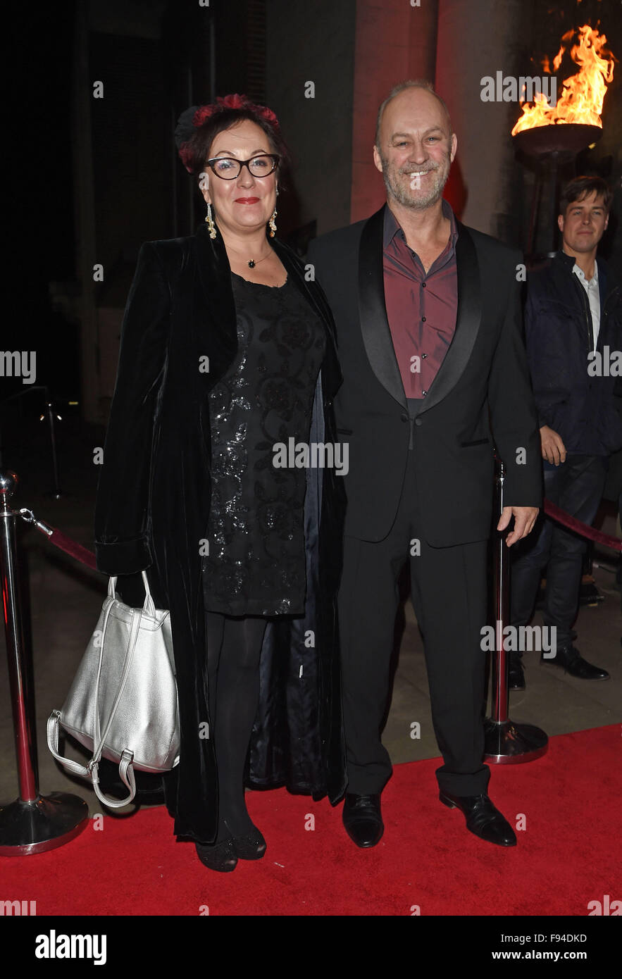 Teatro di stazionamento annuale Cena di Gala a Stoke Newington Town Hall - Arrivi con: Annie Gosney, Tim McInnerny dove: Londra, Regno Unito quando: 12 Nov 2015 Foto Stock