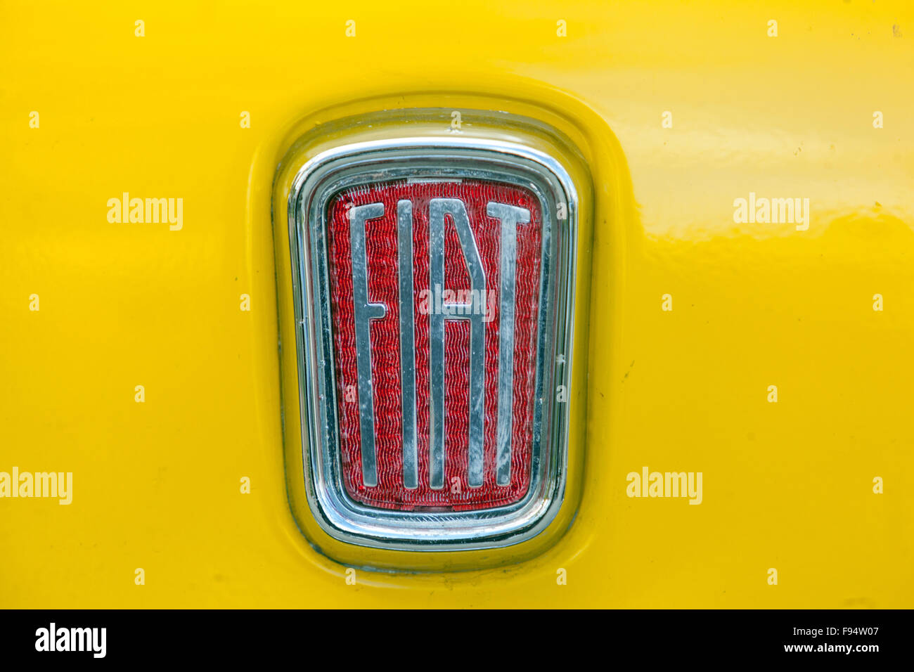 I vecchi logo auto Fiat Foto Stock