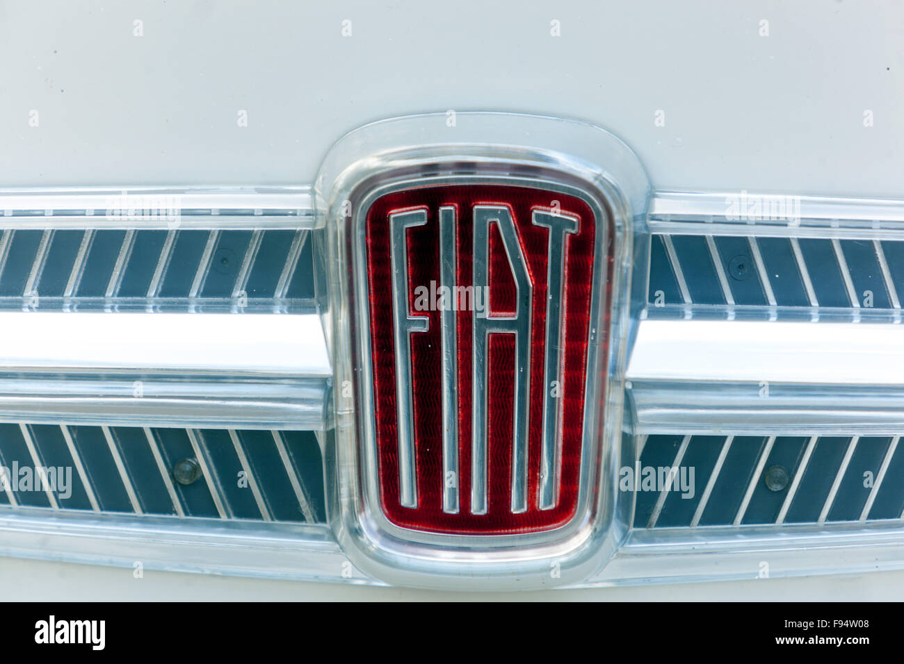 I vecchi logo auto Fiat segno Foto Stock