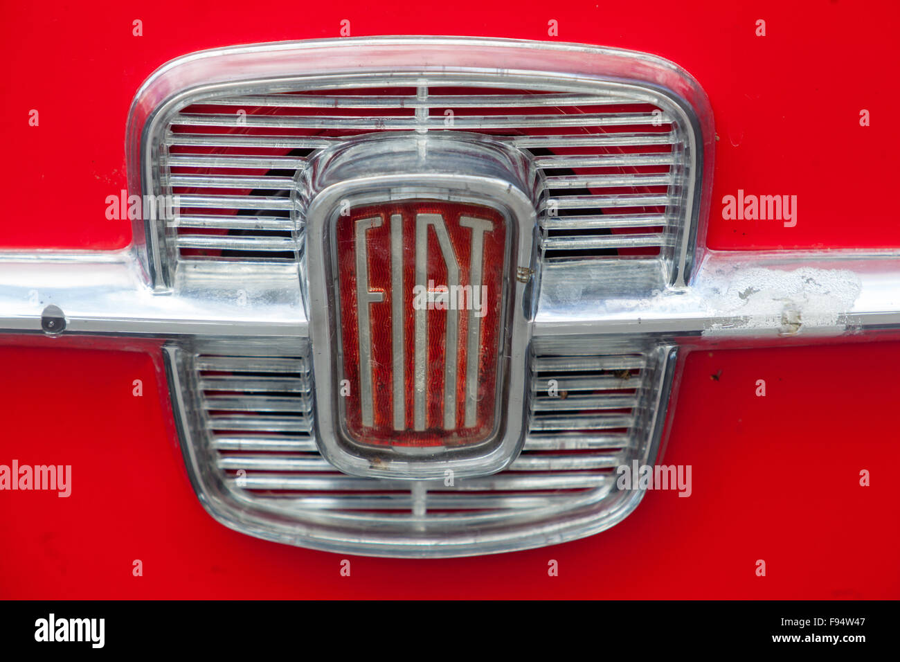 I vecchi logo auto Fiat Foto Stock