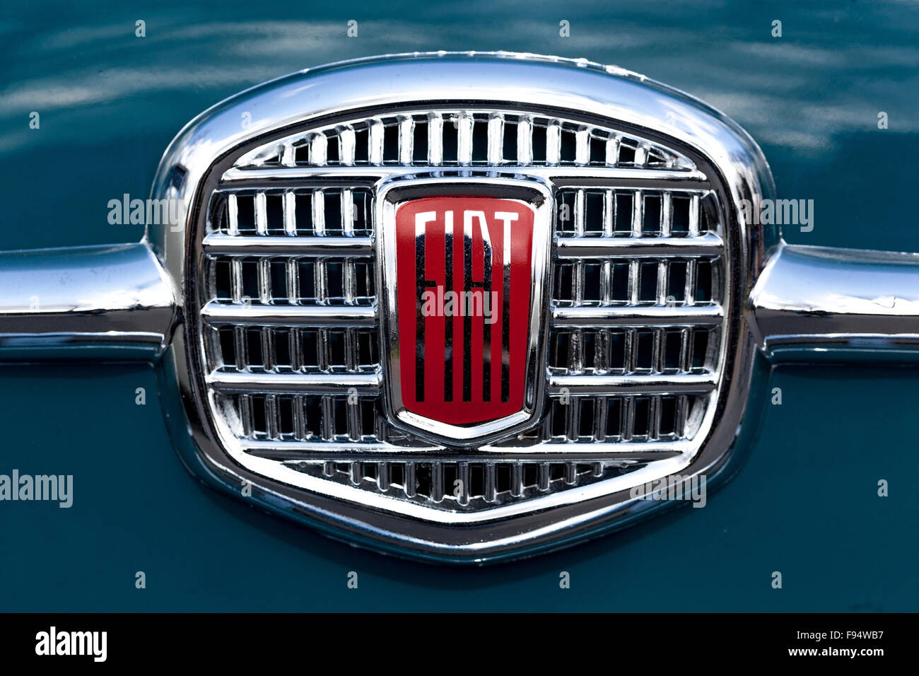 I vecchi logo auto Fiat segno Foto Stock