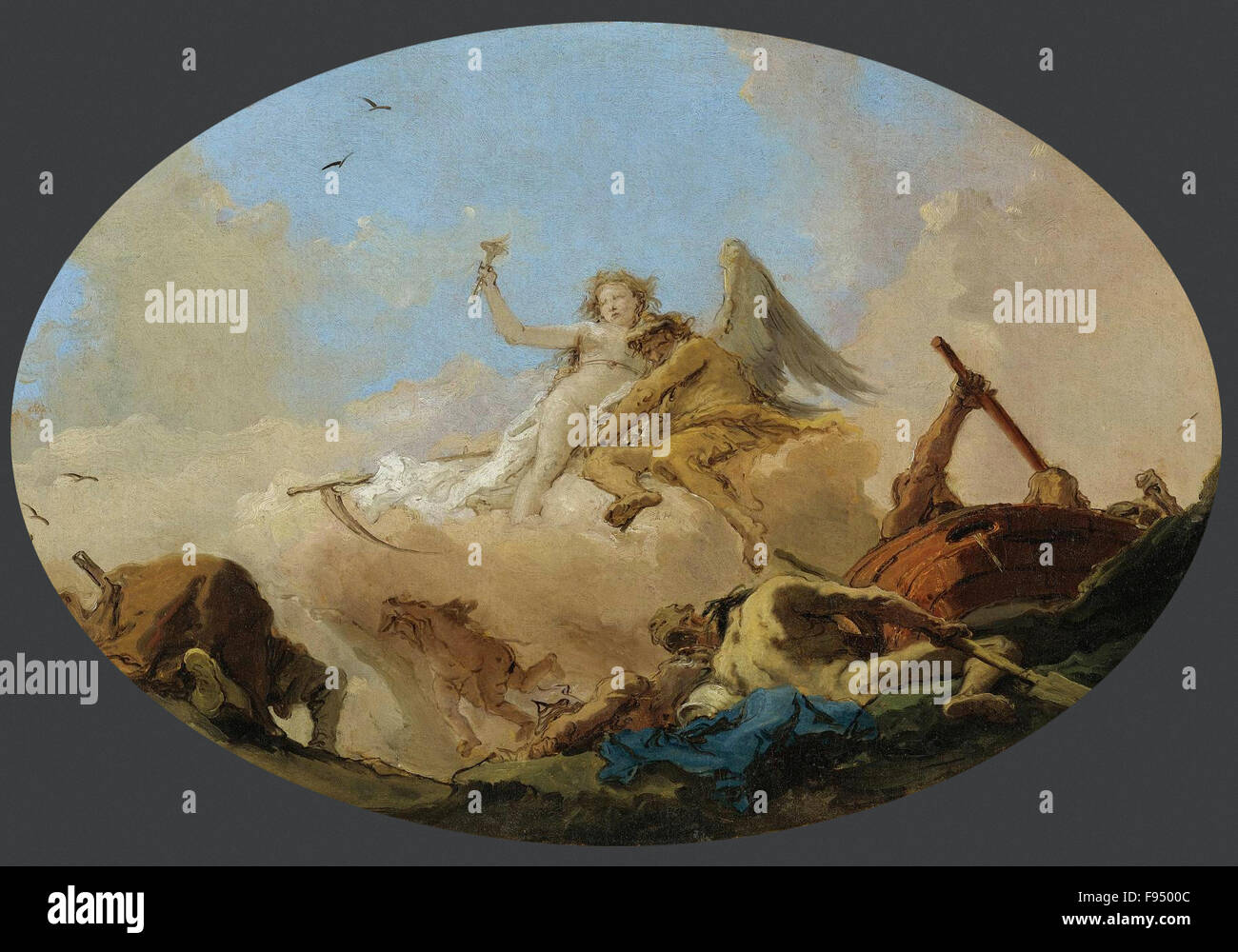 Giovanni Battista Tiepolo - il tempo di scoprire la verità Foto Stock