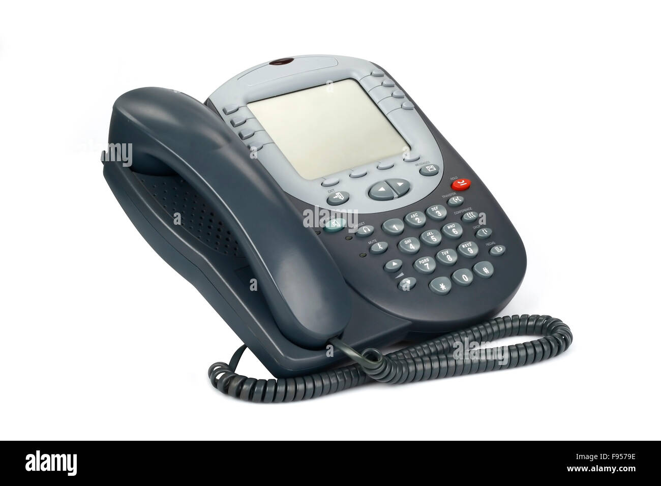 Digital phone VoIP (isolato su bianco) Foto Stock