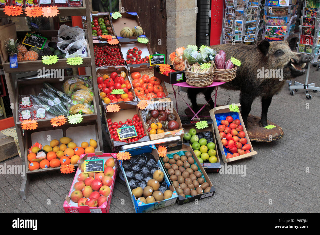 Francia, Bourgogne, Beaune, mercato, frutta e verdura, Foto Stock