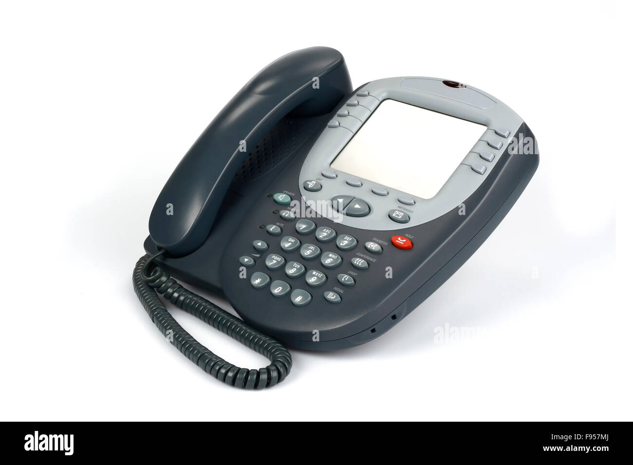 Digital phone VoIP (isolato su bianco) Foto Stock