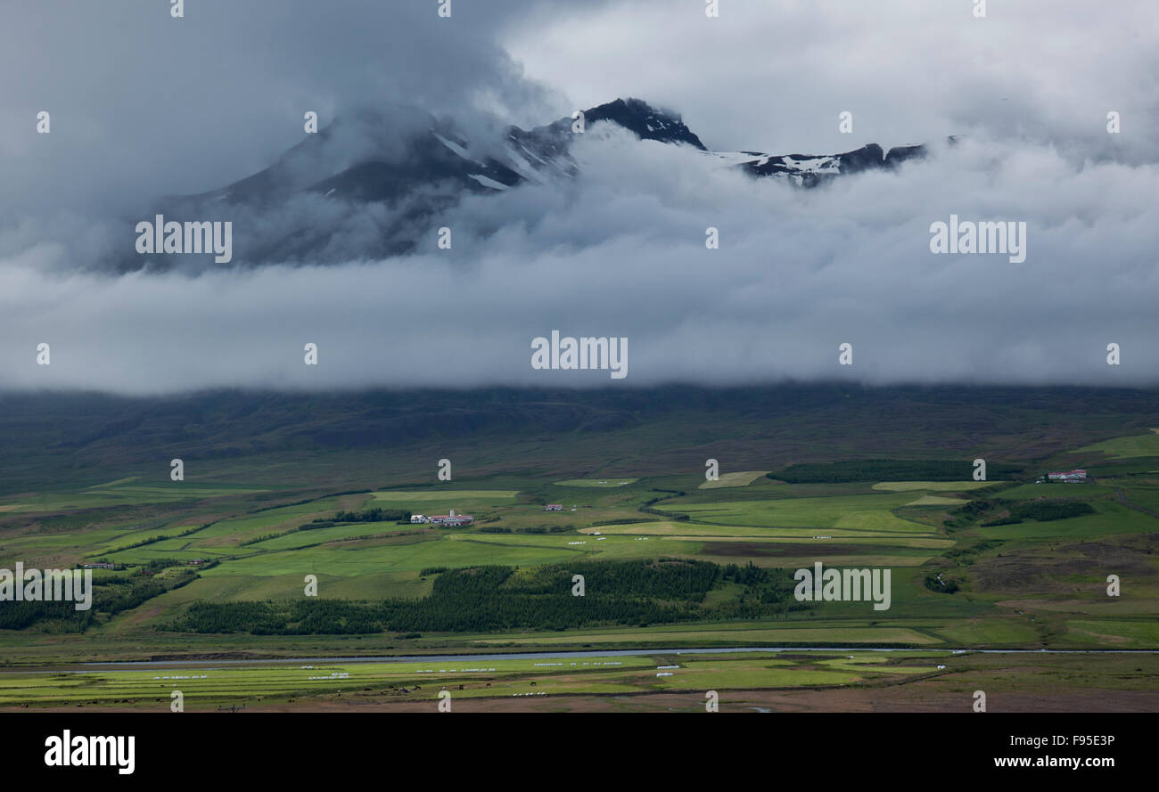 Eyjafjardardalur Valley, il nord dell'Islanda Foto Stock