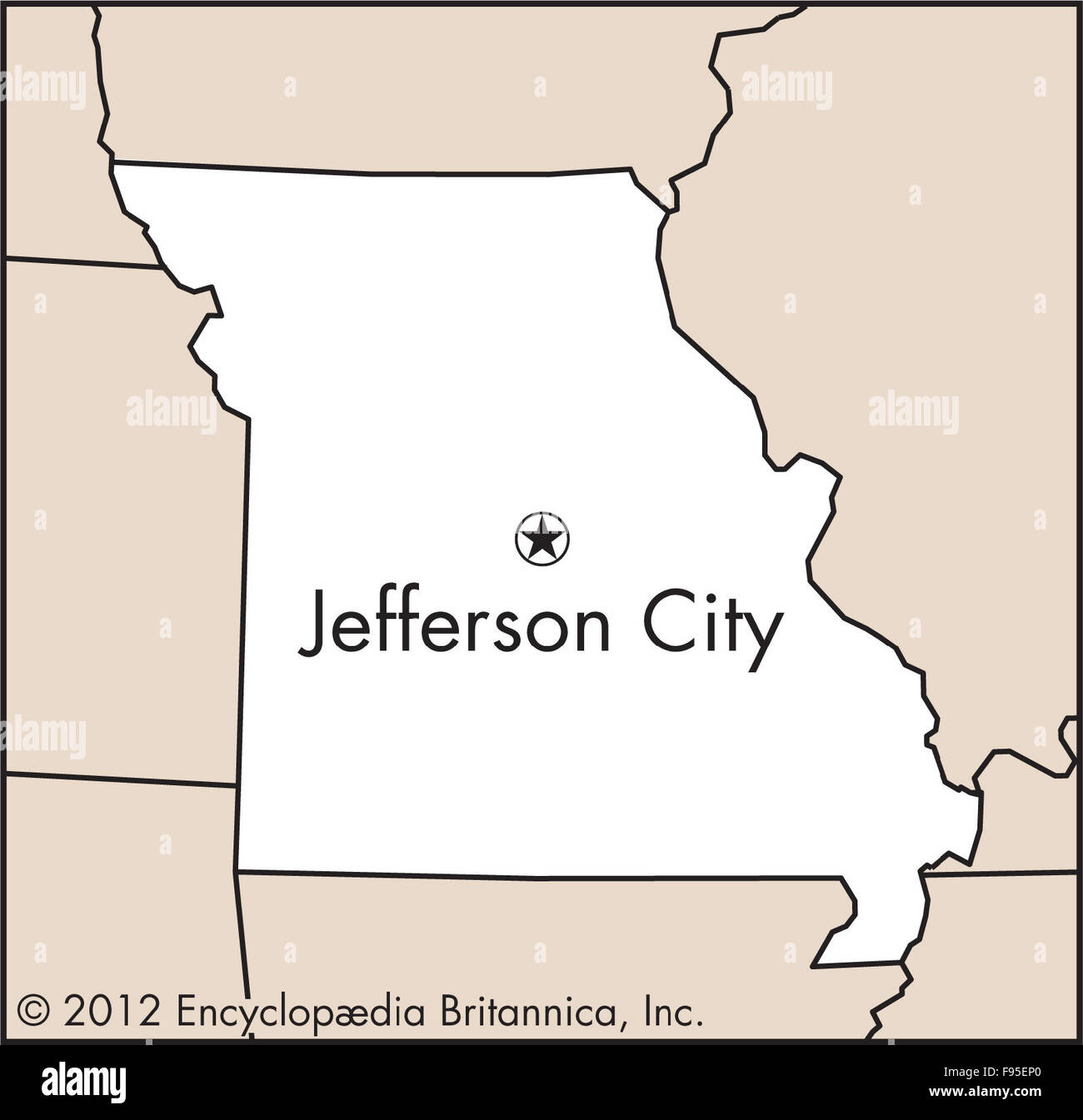 Città di Jefferson, Missouri, Stati Uniti Foto Stock