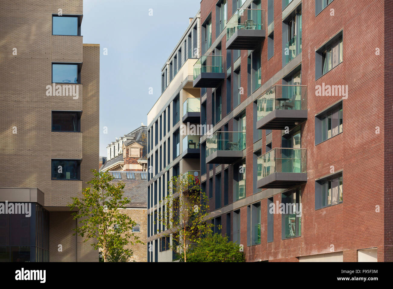 Finzels raggiungere. Un utilizzo misto schema di appartamenti di lusso, alloggi sociali, giardini paesaggistici, grado-uno spazio ufficio, qualità sfera pubblica e più di 8 300sq di negozi, ristoranti e caffetterie, tutti con piena accessibilità al porto di galleggiante waterside. Vista esterna del Finzels raggiungere e i suoi balconi. Foto Stock