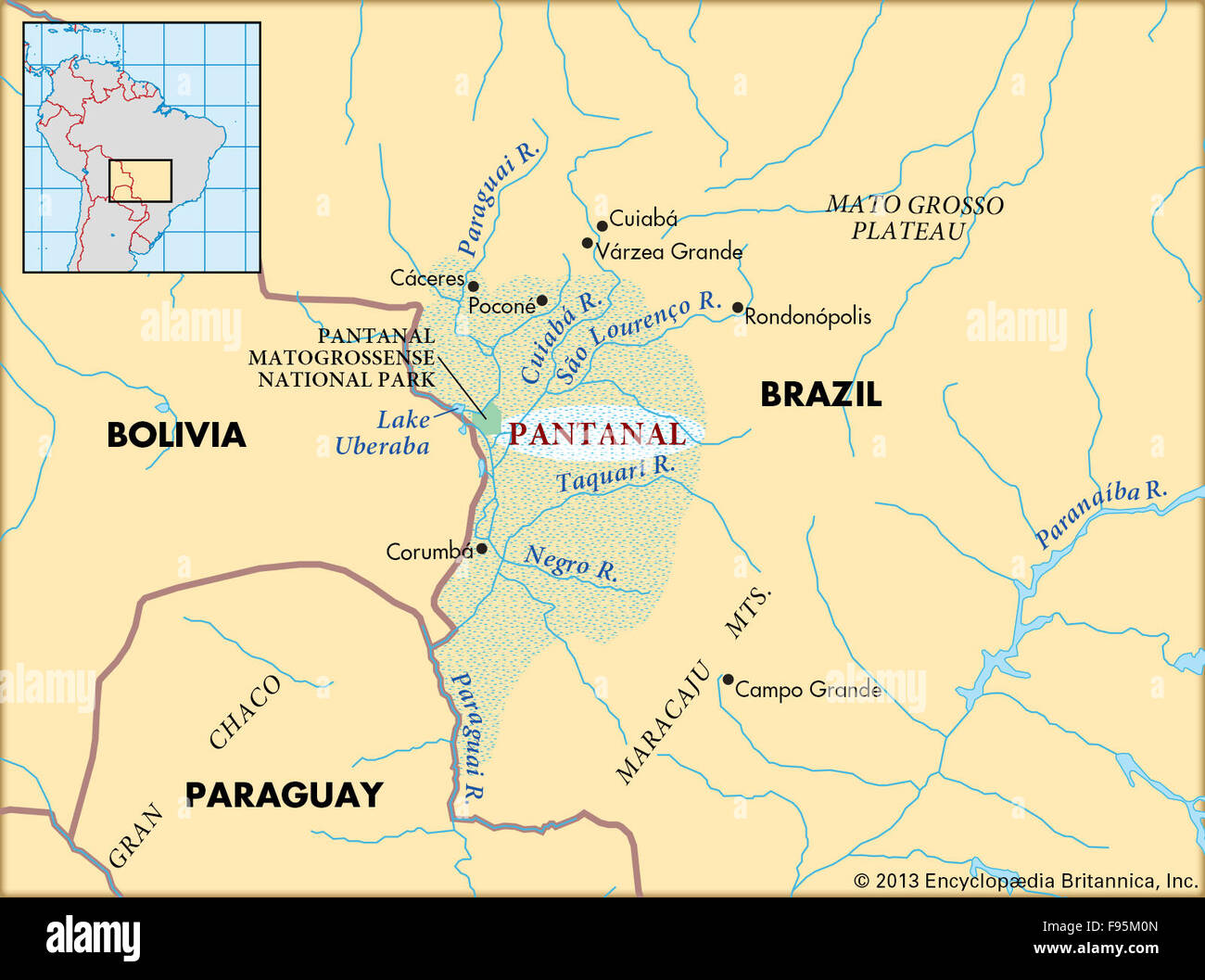 Area di Conservazione di Pantanal Foto Stock