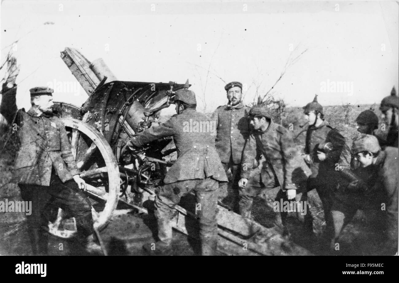 British anteriore, Belgio, 1914. Battaglia di Messines. Foto Stock