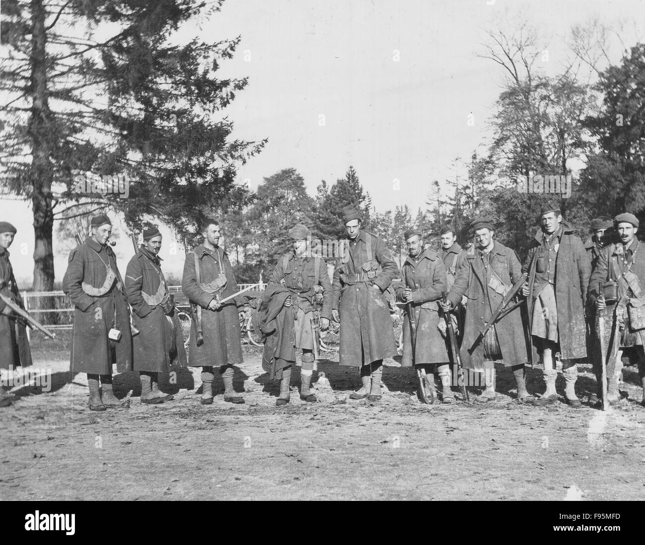 British anteriore, Belgio, 1914. Battaglia di Messines. Foto Stock